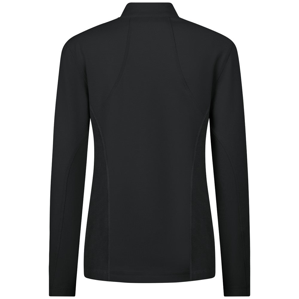 Milwaukee Brewers Levelwear Women's Upright Insignia 2.0 Quarter-Zip Tri-Blend Top Black