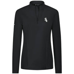 Chicago White Sox Levelwear Women's Upright Insignia 2.0 Quarter-Zip Tri-Blend Top Black
