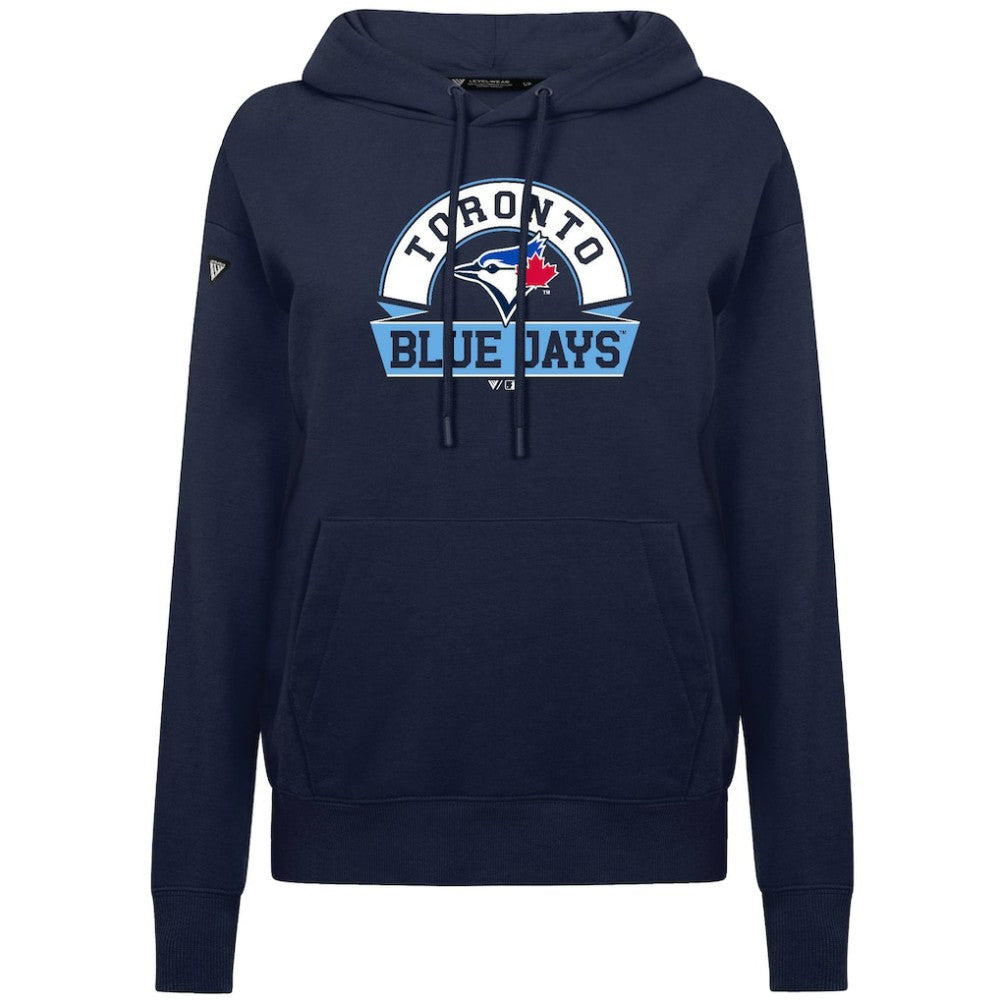 Toronto Blue Jays Levelwear Women's Adorn Banner Arch Hoodie Royal