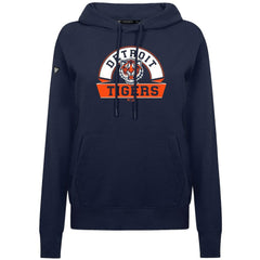 Detroit Tigers Levelwear Women's Adorn Banner Arch Hoodie Navy