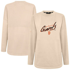 San Francisco Giants Levelwear Women's Oversized Beaudry Sizzle Top Khaki