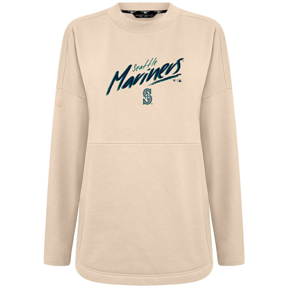 Seattle Mariners Levelwear Women's Oversized Beaudry Sizzle Top Khaki