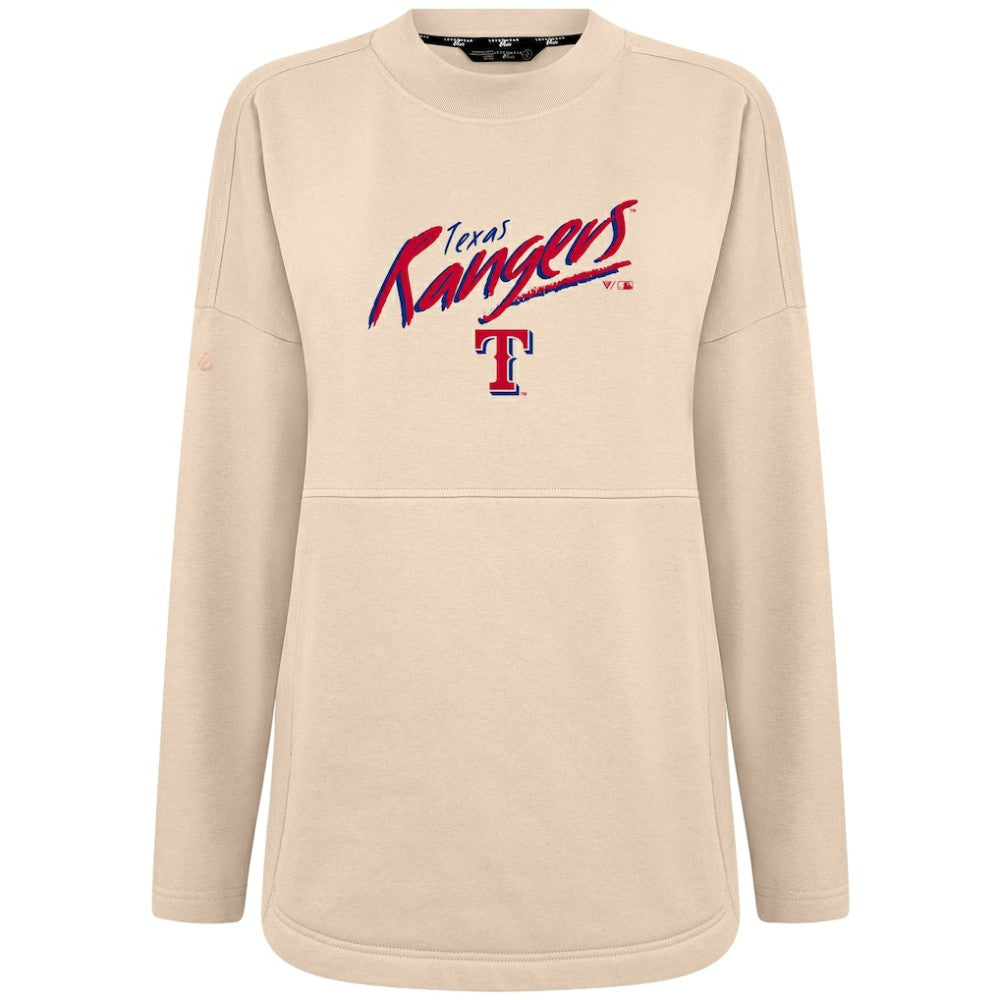 Texas Rangers Levelwear Women's Oversized Beaudry Sizzle Top Khaki