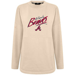 Atlanta Braves Levelwear Women's Oversized Beaudry Sizzle Top Khaki