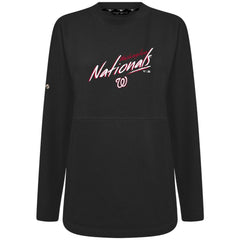 Washington Nationals Levelwear Women's Oversized Beaudry Sizzle Top Black