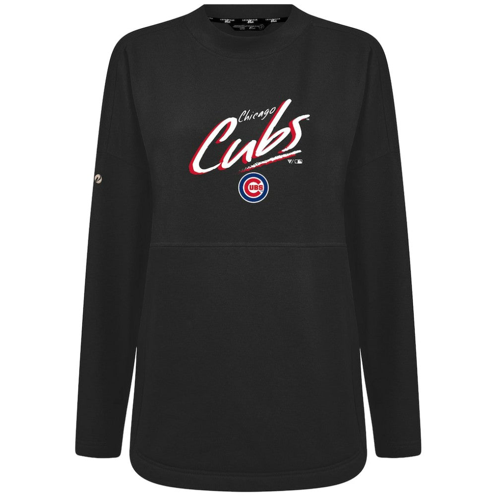 Chicago Cubs Levelwear Women's Oversized Beaudry Sizzle Top Black