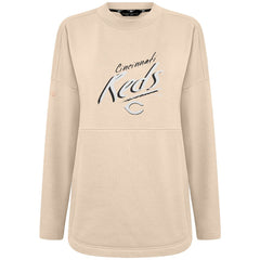 Cincinnati Reds Levelwear Women's Oversized Beaudry Sizzle Top Khaki