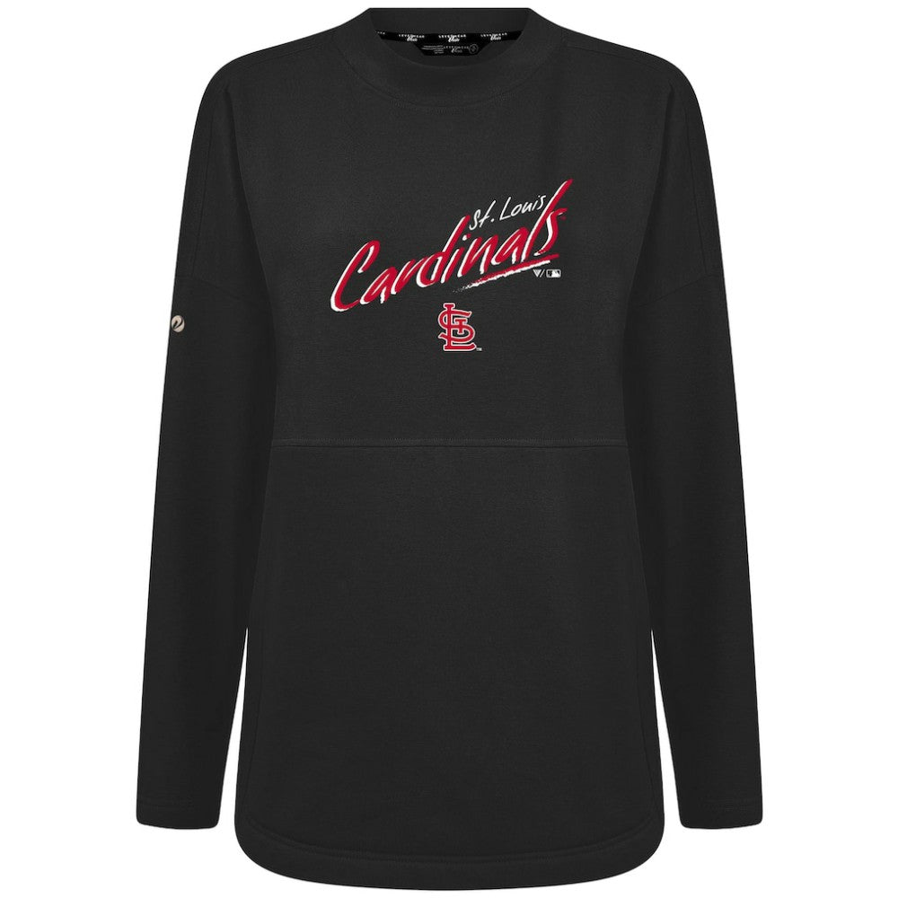 St. Louis Cardinals Levelwear Women's Oversized Beaudry Sizzle Top Black