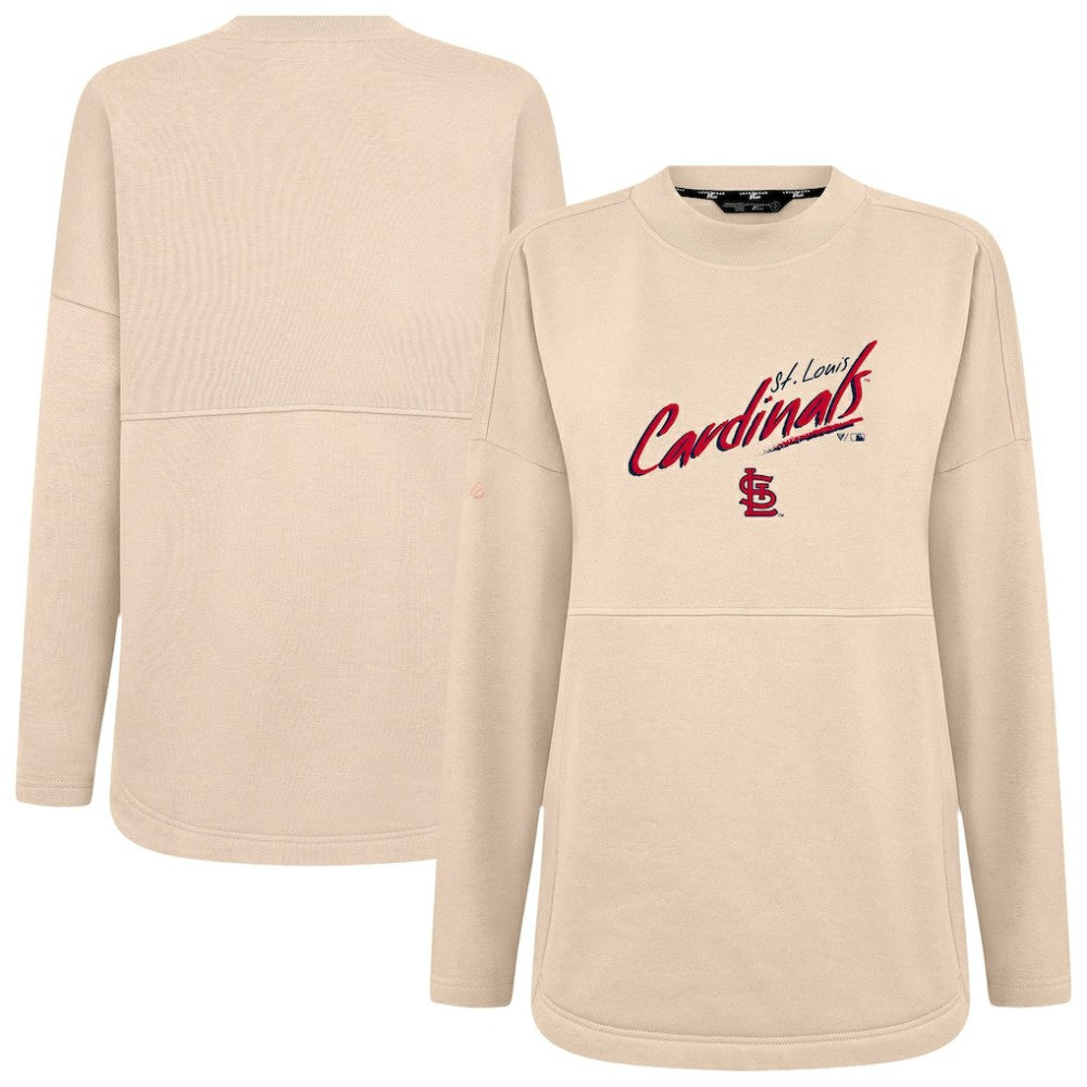 St. Louis Cardinals Levelwear Women's Oversized Beaudry Sizzle Top Khaki