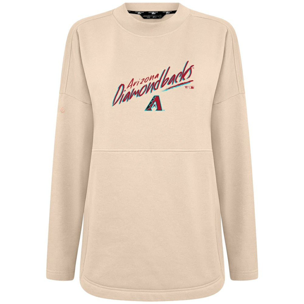 Arizona Diamondbacks Levelwear Women's Oversized Beaudry Sizzle Top Khaki