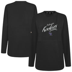 Colorado Rockies Levelwear Women's Oversized Beaudry Sizzle Top Black