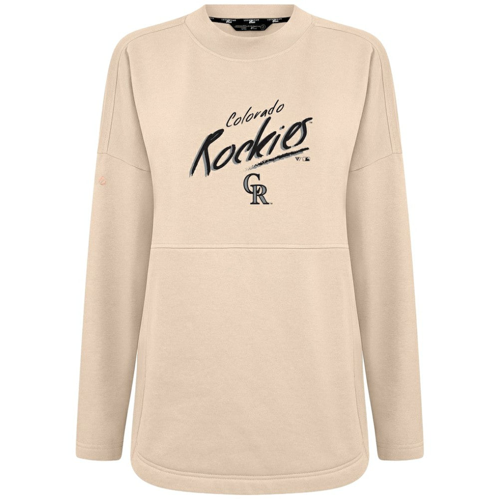 Colorado Rockies Levelwear Women's Oversized Beaudry Sizzle Top Khaki
