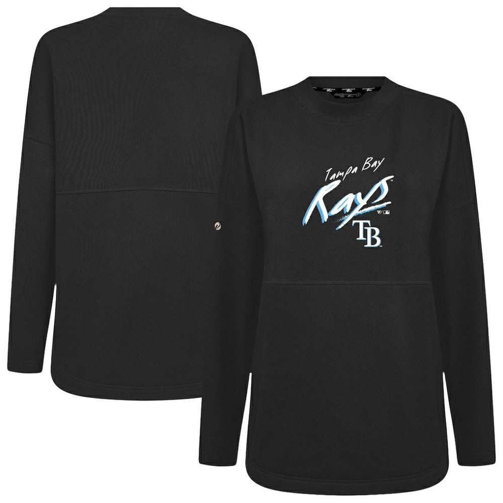 Tampa Bay Rays Levelwear Women's Oversized Beaudry Sizzle Top Black