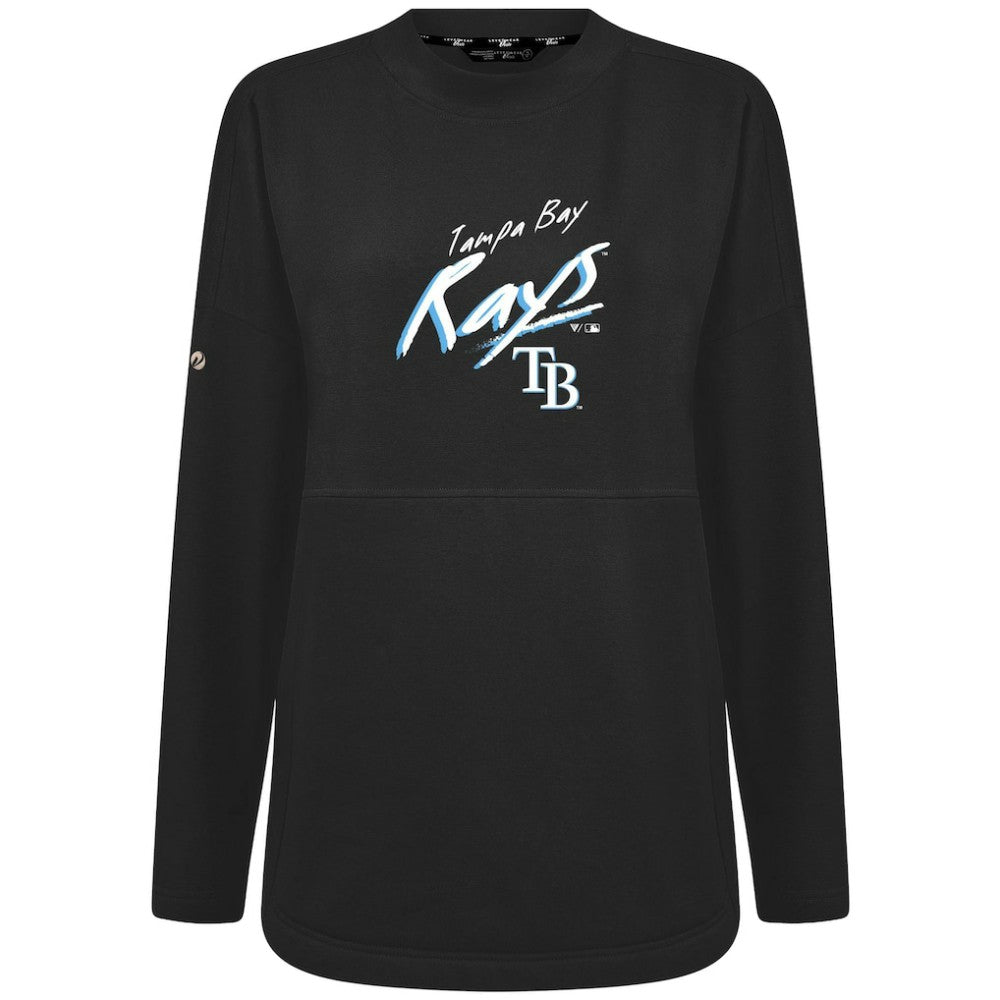 Tampa Bay Rays Levelwear Women's Oversized Beaudry Sizzle Top Black