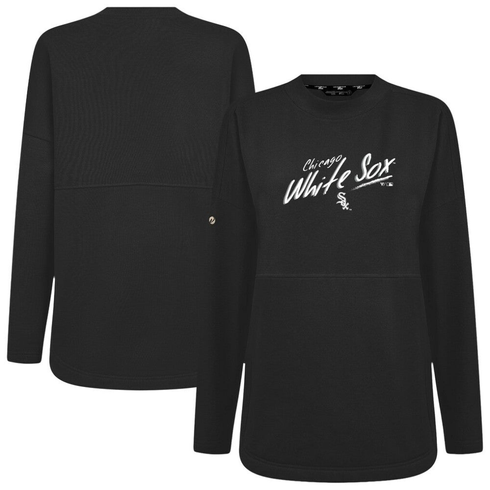 Chicago White Sox Levelwear Women's Oversized Beaudry Sizzle Top Black