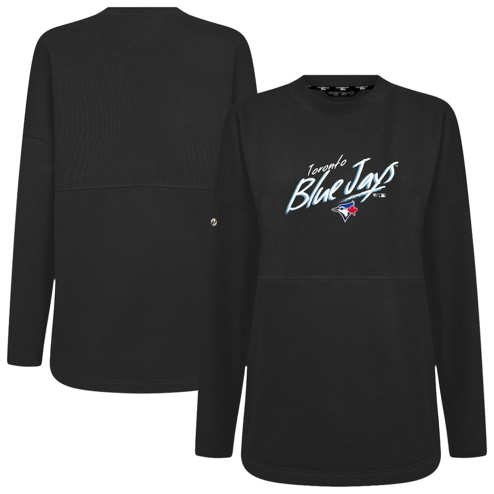 Toronto Blue Jays Levelwear Women's Oversized Beaudry Sizzle Top Black