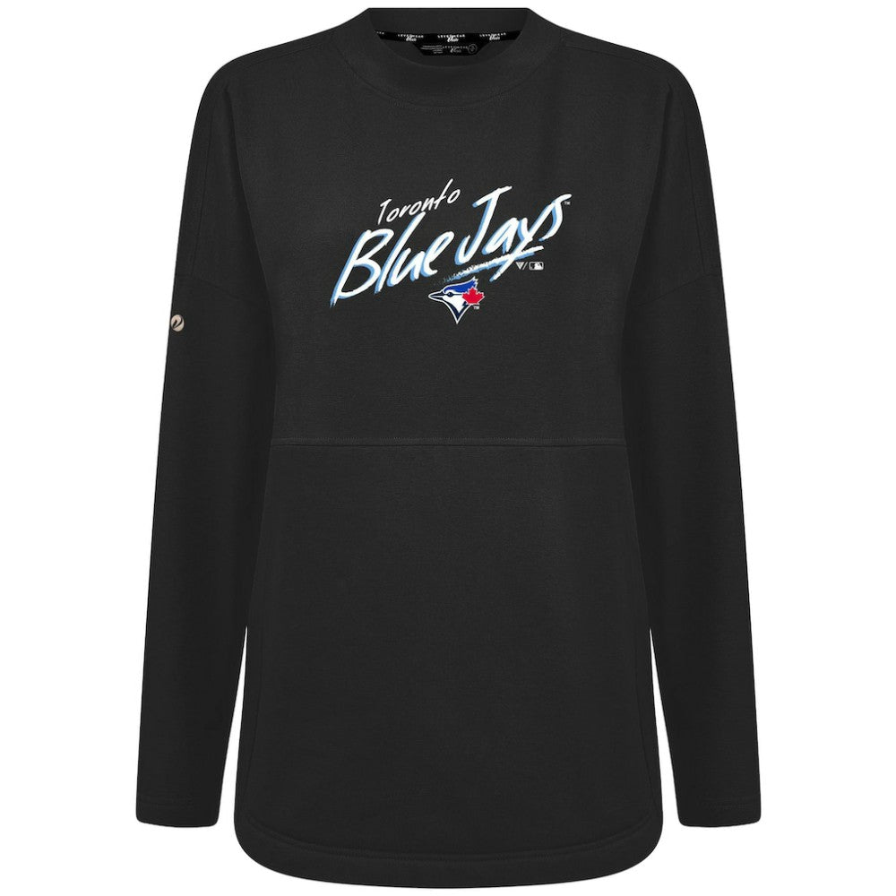 Toronto Blue Jays Levelwear Women's Oversized Beaudry Sizzle Top Black