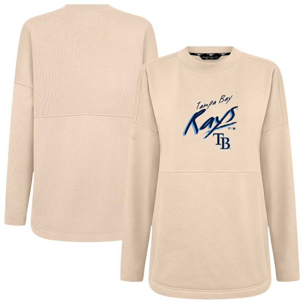 Tampa Bay Rays Levelwear Women's Oversized Beaudry Sizzle Top Khaki