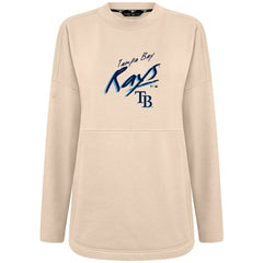 Tampa Bay Rays Levelwear Women's Oversized Beaudry Sizzle Top Khaki