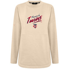 Minnesota Twins Levelwear Women's Oversized Beaudry Sizzle Top Khaki