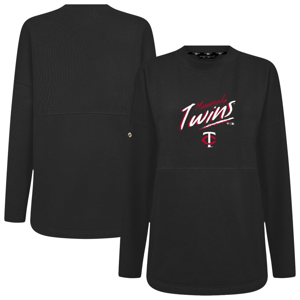 Minnesota Twins Levelwear Women's Oversized Beaudry Sizzle Top Black