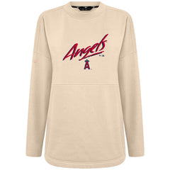 Los Angeles Angels Levelwear Women's Oversized Beaudry Sizzle Top Khaki