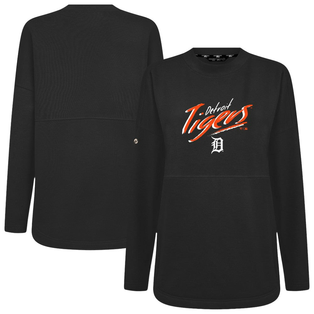 Detroit Tigers Levelwear Women's Oversized Beaudry Sizzle Top Black