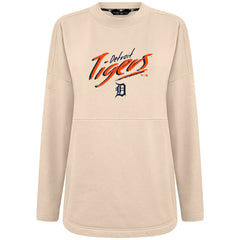 Detroit Tigers Levelwear Women's Oversized Beaudry Sizzle Top Khaki