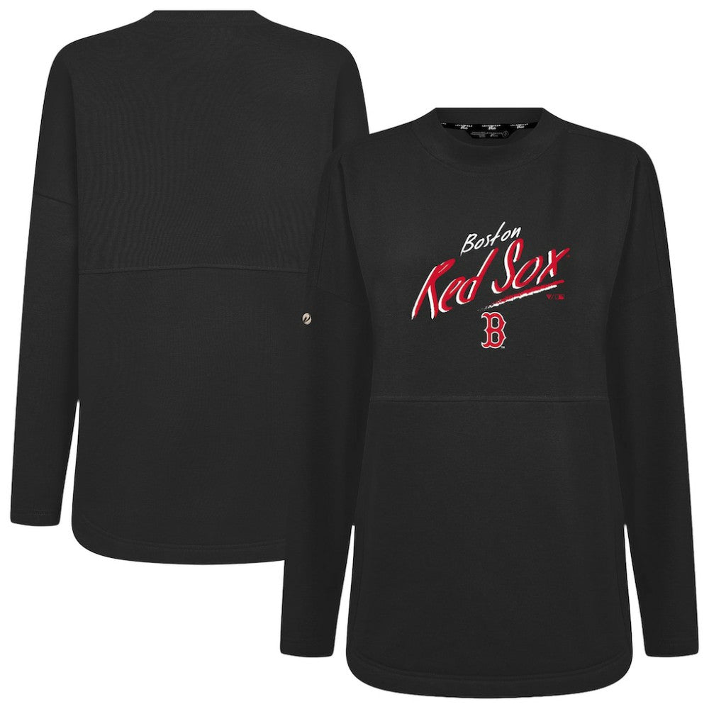Boston Red Sox Levelwear Women's Oversized Beaudry Sizzle Top Black