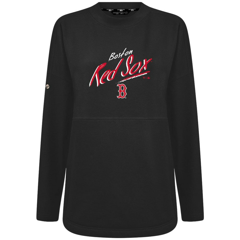 Boston Red Sox Levelwear Women's Oversized Beaudry Sizzle Top Black