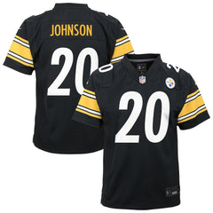 Kaleb Johnson Pittsburgh Steelers Youth Team Game Jersey - Black sale