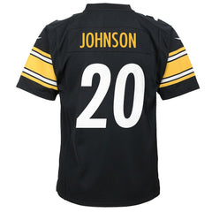 Kaleb Johnson Pittsburgh Steelers Youth Team Game Jersey - Black sale