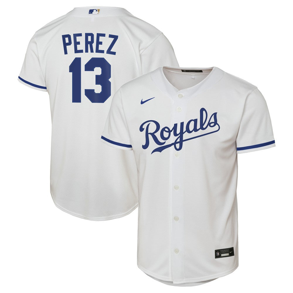 Salvador Perez Kansas City Royals  Youth Home Replica Jersey White