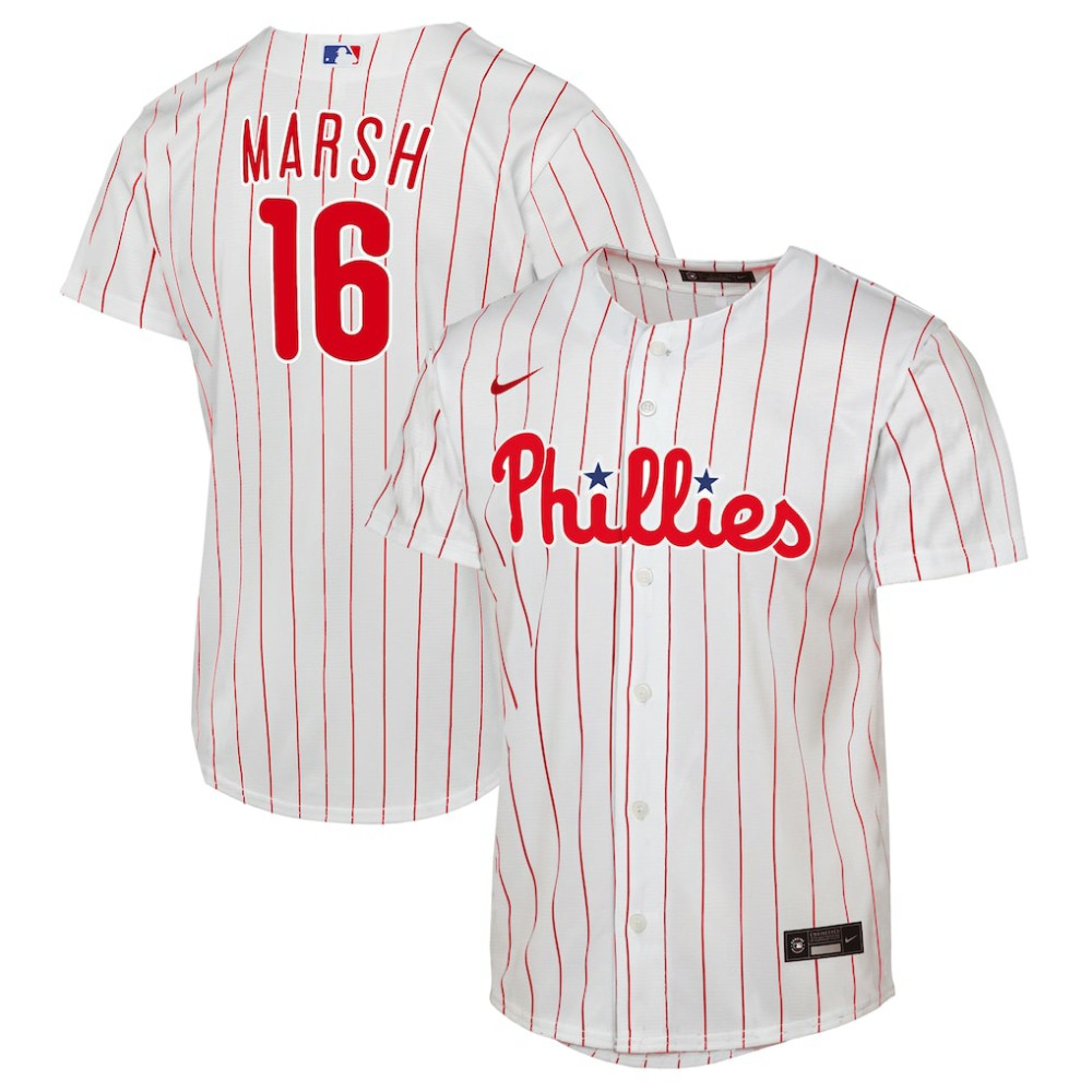 Brandon Marsh Philadelphia Phillies  Youth Home Replica Jersey White