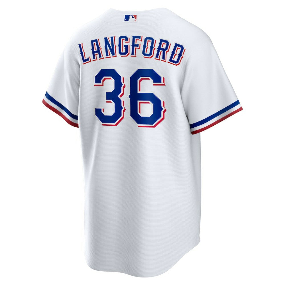 Wyatt Langford Texas Rangers  Youth Home Replica Jersey White
