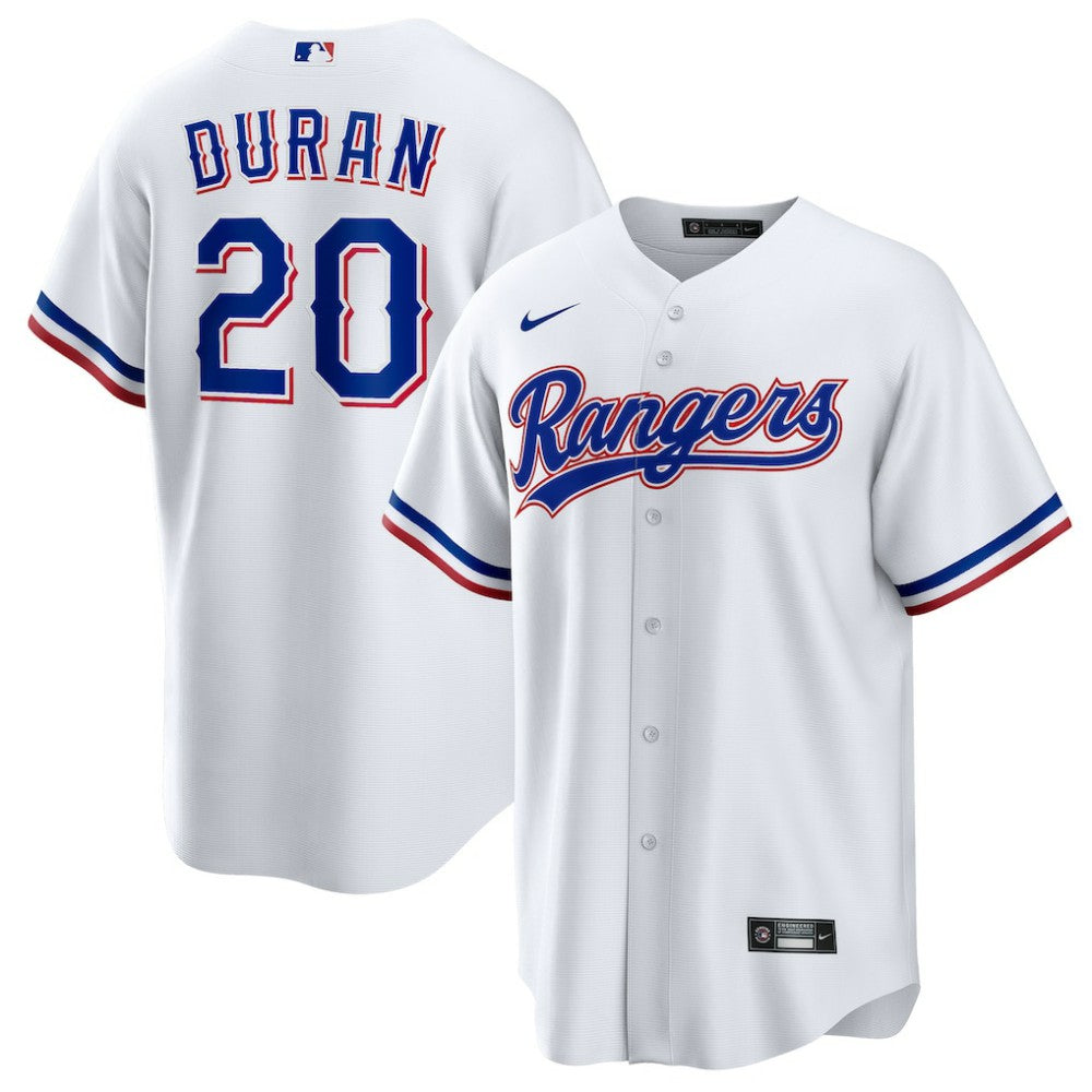 Ezequiel Duran Texas Rangers  Youth Home Replica Jersey White