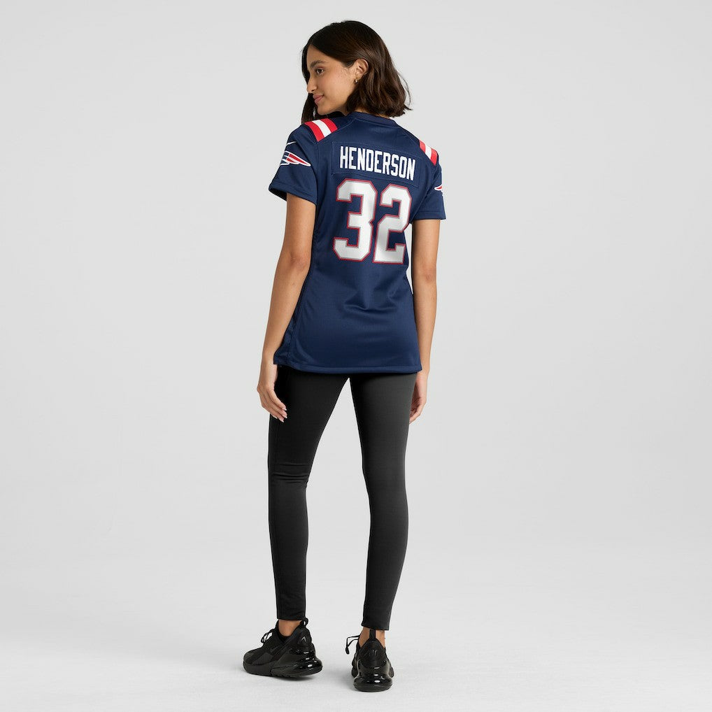 TreVeyon Henderson New England Patriots Women's Game Jersey - Navy sale