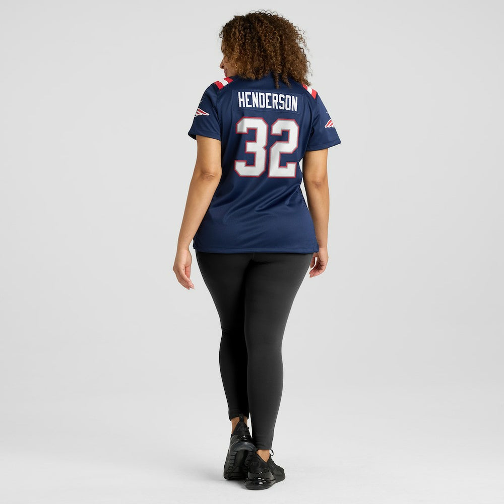 TreVeyon Henderson New England Patriots Women's Game Jersey - Navy sale