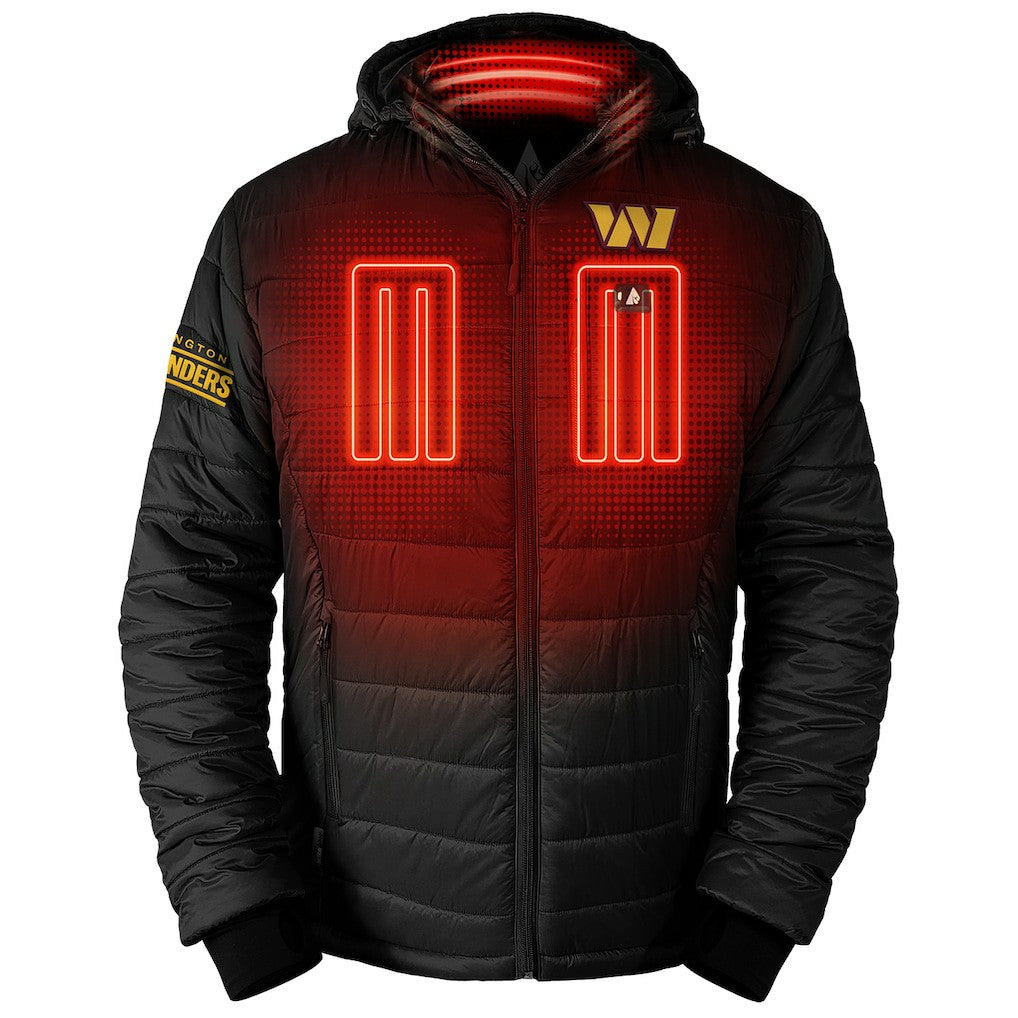 Washington Commanders ActionHeat 5V Battery Heated Full-Zip Hoodie Puffer Jacket - Black online