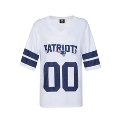 New England Patriots Cuce Women's Rhinestone V-Neck Tunic - White online