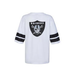 Las Vegas Raiders Cuce Women's Rhinestone V-Neck Tunic - White online