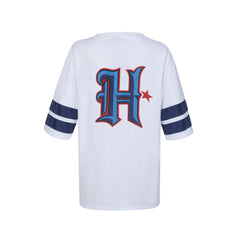 Houston Texans Cuce Women's Rhinestone V-Neck Tunic - White cheap