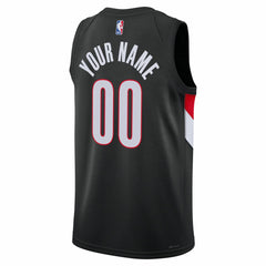Portland Trail Blazers Unisex Swingman Custom Jersey - Icon Edition - Black cheap