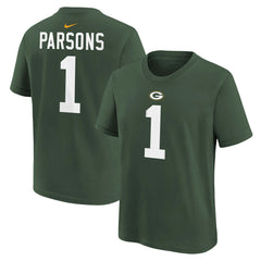 Micah Parsons Green Bay Packers Youth Player Name & Number T-Shirt - Green on sale