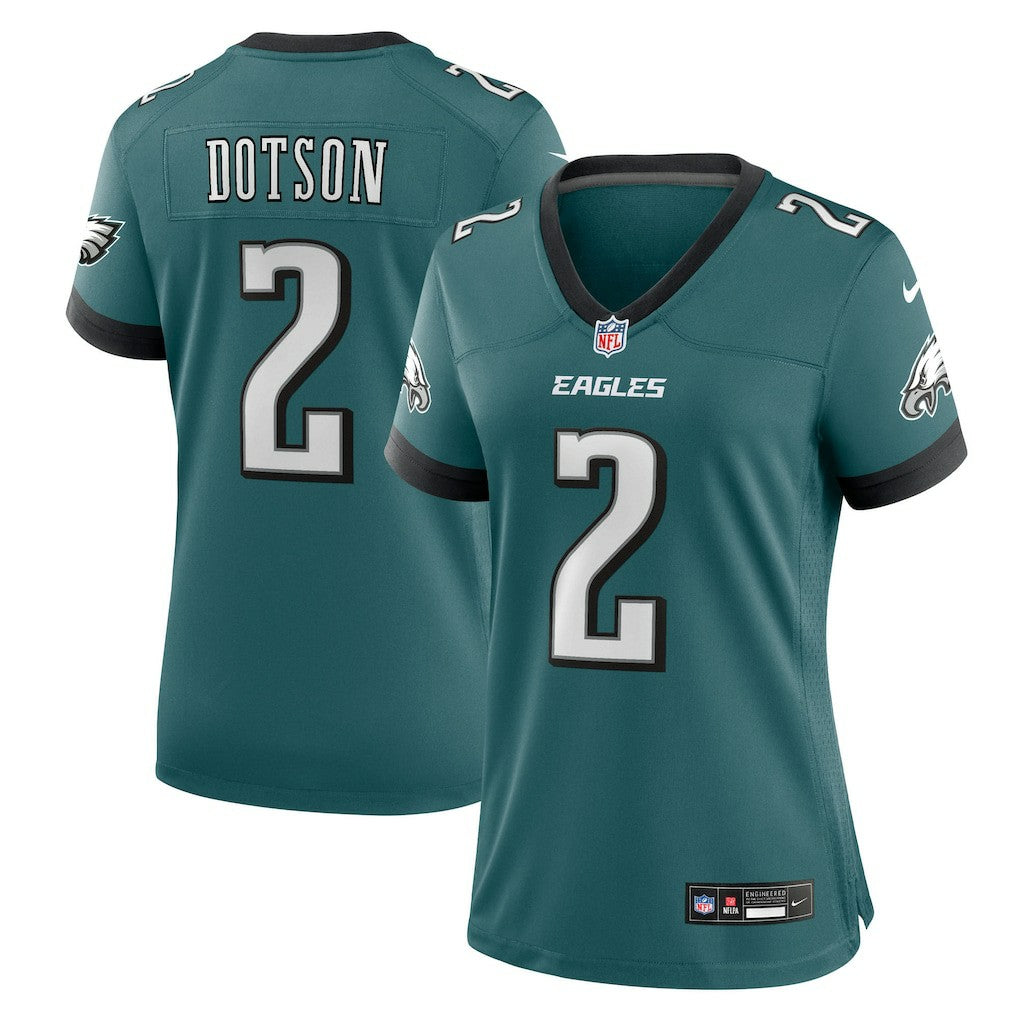 Jahan Dotson Philadelphia Eagles Women's Team Game Jersey - Midnight Green online