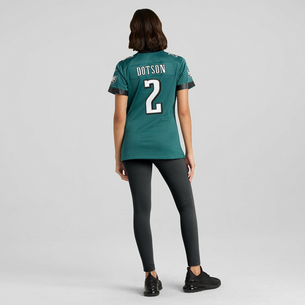 Jahan Dotson Philadelphia Eagles Women's Team Game Jersey - Midnight Green online
