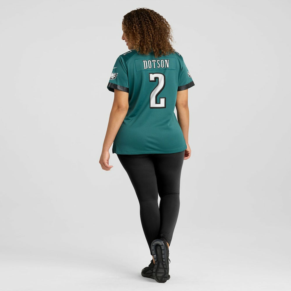 Jahan Dotson Philadelphia Eagles Women's Team Game Jersey - Midnight Green online