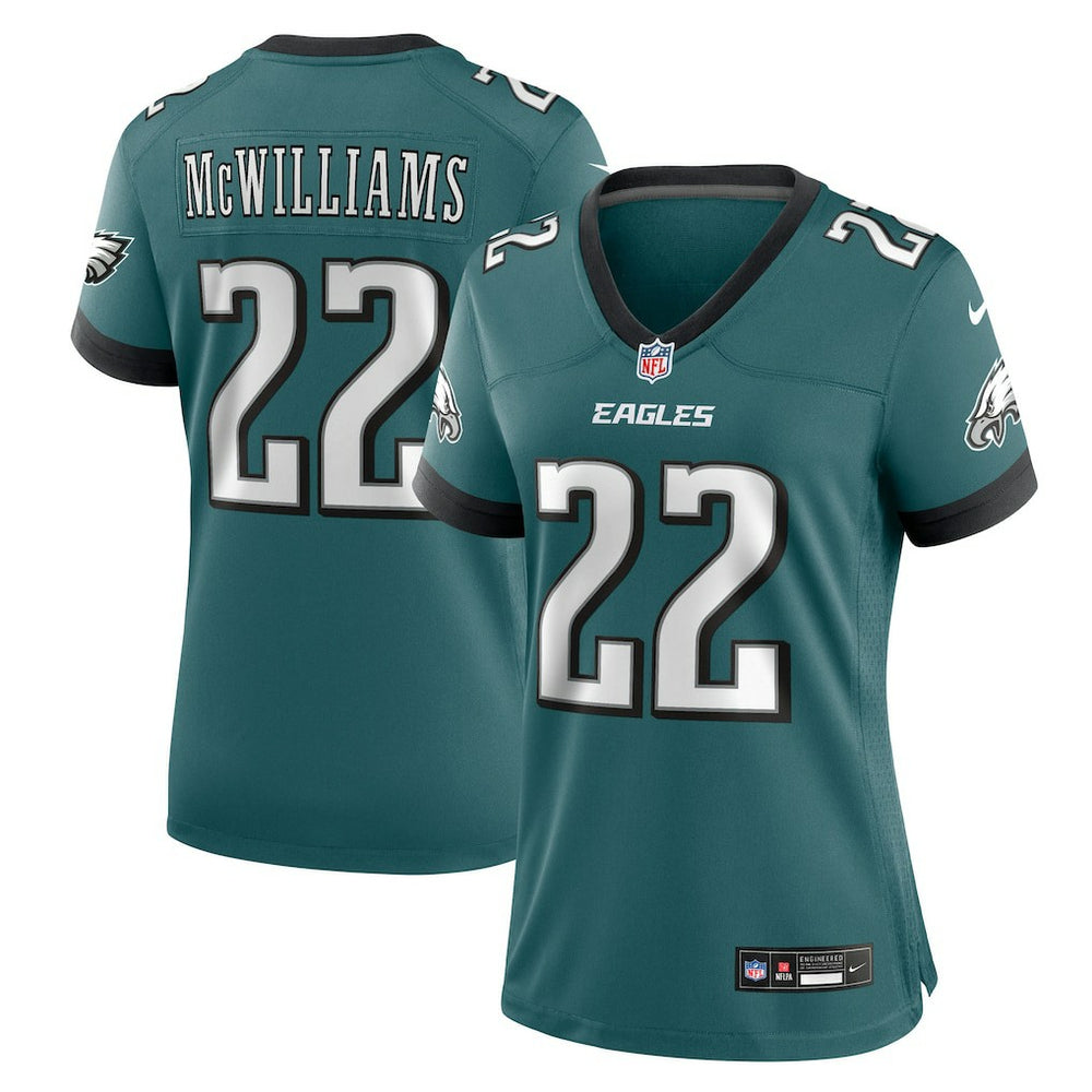 Mac McWilliams Philadelphia Eagles Women's Team Game Jersey - Midnight Green outlet