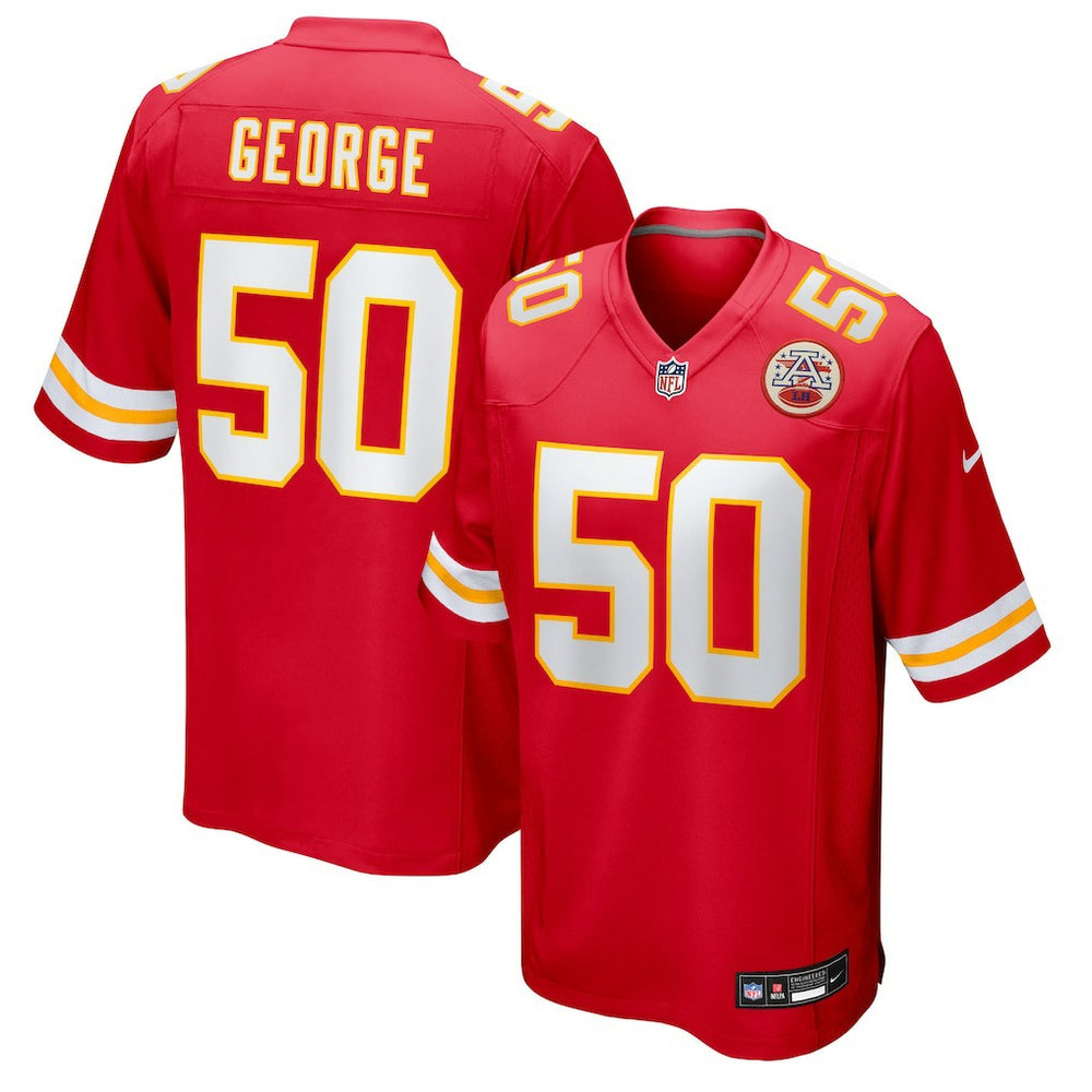 Brandon George Kansas City Chiefs Team Game Jersey - Red cheap