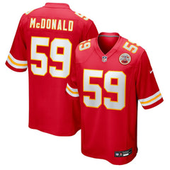 Cooper McDonald Kansas City Chiefs Team Game Jersey - Red for sale
